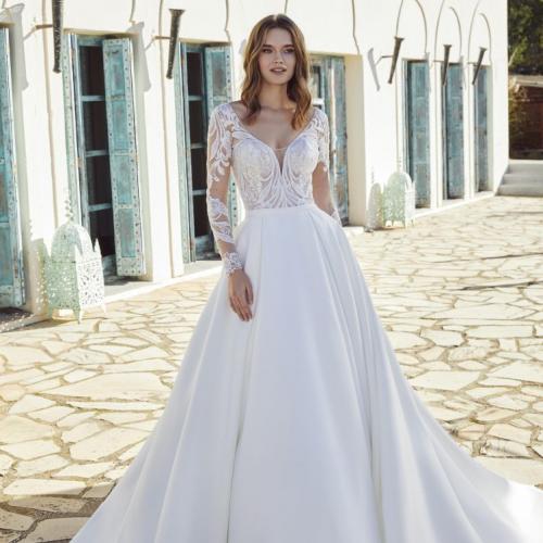 Robe de mariée Princesse longue manche dentelle - Marie Et Vous