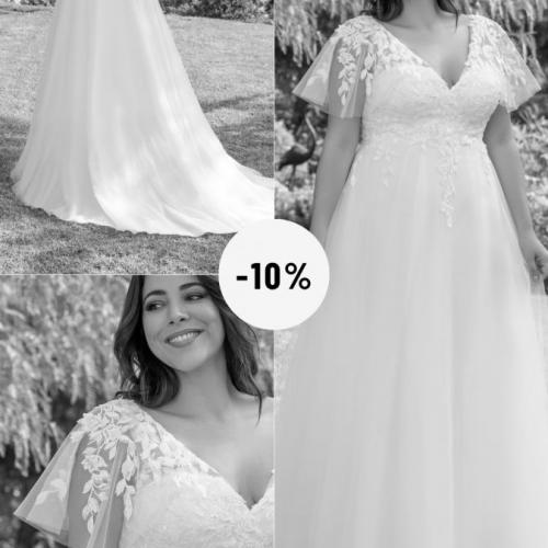Déstockage robes de mariée discount réduction luxembourg outlet manches princesse grande taille tulle - Marie Et Vous