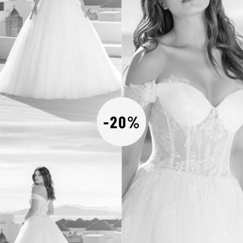 Déstockage robes de mariée discount réduction luxembourg outlet princesse dentelle bustier col bateau - Marie Et Vous
