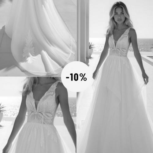 Déstockage robes de mariée discount réduction luxembourg outlet tulle perles - Marie Et Vous