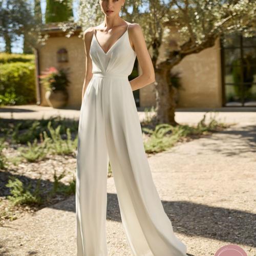 Robe de mariée style Civil atypique combinaison pantalon combi tailleur alma novia - Marie Et Vous