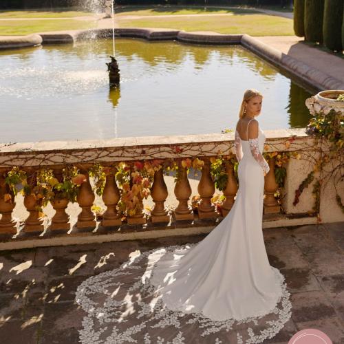 Robe de mariée Sirène Luxembourg mermaid dentelle traîne manches - Marie Et Vous