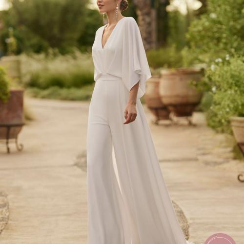 Robe de mariée style Civil atypique combinaison pantalon combi - Marie Et Vous