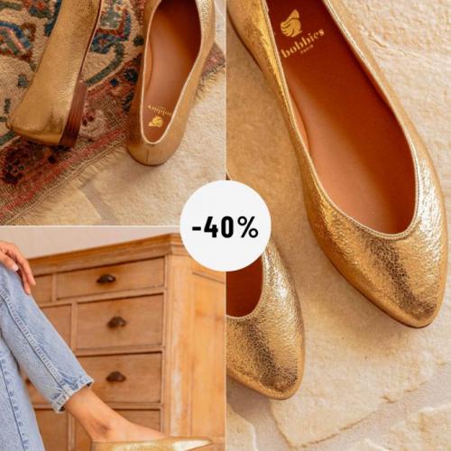 Déstockage robes de mariée discount réduction ballerine doré gold soldes outlet - Marie Et Vous