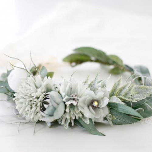 Accessoires robe de mariée couronne fleur tissu mariée - Marie Et Vous