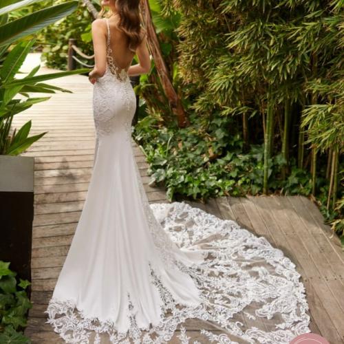 Robe de mariée Sirène mermaid dentelle traine - Marie Et Vous