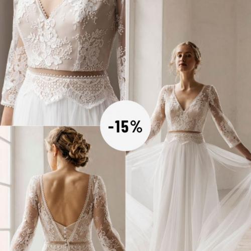 Déstockage robes de mariée discount réduction outlet soldes lambert créations dentelle - Marie Et Vous