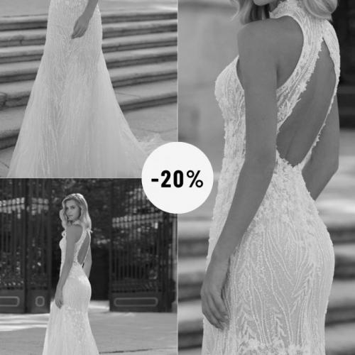 Déstockage robes de mariée discount réduction luna novias sarine sirène dos nu perles - Marie Et Vous